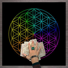 Tarot Tablecloth Mandala Flower Of Life Altar Cloth For Divination Meditation Circle Galaxy Tarot Mat Spiritual Oracle Card Pad