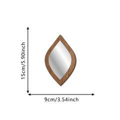 8/4pcs Boho Tear-Shaped Decorative Wall Mirrors Acrylic Modern Mirror Wall Art Bedroom Office & Living Room wooden Ornament