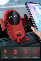 Fashion Qi Fast Wireless Charger Car Phone Holder Smart Infrared Sensor Air Vent Mount Automatic Clamping Mobile Phone Stand S11
