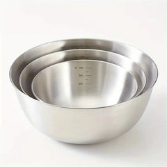 1-3 Stainless Steel Bowl Set with Scale for Cooking Baking Food Storage Large Capacity Mixing Bowls for Home Cooking Essentials, Kitchen Tools