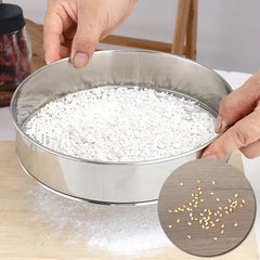 304Stainless Steel Flour Sieve 40 Mesh Thickened Sesame Baking Tools Holding Mesh Flour Sifter Sifters Shakers Mesh Baking Tools Kitchen Tools, Cooking Utensils