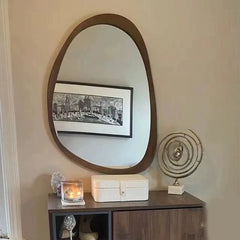 Irregular Wall Mirror Smart Bathroom Mirrors Decorative Fogless Makeup Mirror Vintage Bathrooms Full Body Mirrors with Light