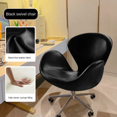 Olevo Wrapped Swan Chair, Small Sofa Comfortable Sitting Experience Simple Solid Color Adjustable Office Chair Make Up Stool Office Furniture