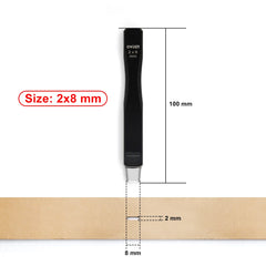 OWDEN Oblong Leather Punch Set for Belt Hole Puncher Oval Hole Strap Watch Band Flat Heavy Duty Leather Craft Hollow Punch