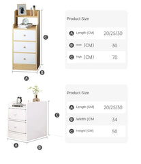 Modern Wooden Mini Nightstand with Drawer Storage