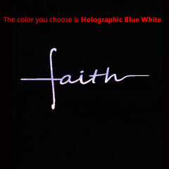 Faith Cross Decal Christian Religious Vinyl Sticker Car Window Decor ,  Women's Christian Laptop Decals for Apple MacBook Decor
