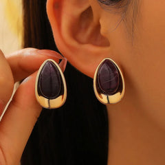 Elegant Dripping Oil Earrings – Luxury Women’s Fashion Jewelry
