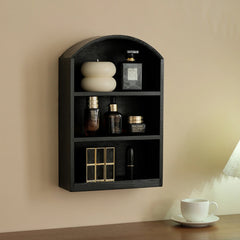 Desktop Storage Cabinet Wall Mount Vintage Style Cosmetic Organizer Display Shelf for Kitchen Dresser Home Living Room Bedroom Kitchen & Dining Furniture Kitchen Display Cabinets