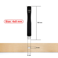 OWDEN Oblong Leather Punch Set for Belt Hole Puncher Oval Hole Strap Watch Band Flat Heavy Duty Leather Craft Hollow Punch