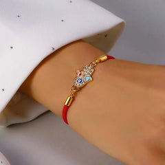Turkish Evil Eye Bracelets For Women Men Handmade Braided Black Red Rope Lucky Bracelet Fashion Couple Friendship Jewelry Gifts