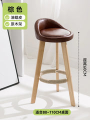 Bar Stools home high stool bar high chair cashier stool simple solid wood bar chair front desk commercial Kitchen & Dining Furniture