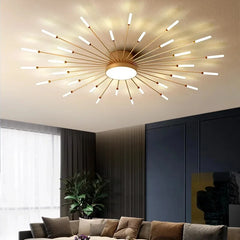 Creative Fan-shaped Rotating Living Room Light Lustre Home Decoration Bedroom LED Ceiling Lamp Modern Dining Room Pendant Lights