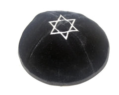 19/20CM VELVET EMBROIDERED JEWISH YARMULKE KIPPAH KIPPOT