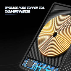 Car Wireless Charger Silicone Non Slip Pad for iPhone 17 16 15 14 Samsung Car Wireless Phone Chargers Fast Charging Station