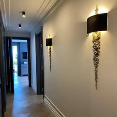 Luxury Copper Wall Lamp French Design Long Wall Lamp Living Room Decor Corridor Hotel Lobby Villa Modern Art Brass Wall Sconce