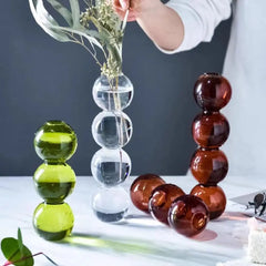 Romantic Glass Vase Modern Creative Hydroponic Flower Pot Funny Simple Spherical Flower Vase Dining Room Home Decor
