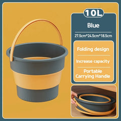 5/10/17L Portable Folding Bucket Multifunctional Thickened Silicone Bucket for Car Washing and Fishing Camping Folding Bucket