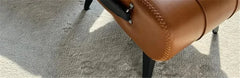 PU Leather Small Ottoman Foot Stool with Wood Legs