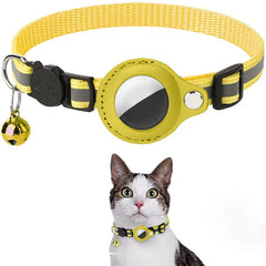 Anti-Lost Cat Collar for Airtag GPS Tracker Protective Case With Bell Reflective Cats Accessories Pet Products
