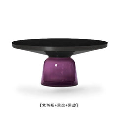 Artistic Glass Coffee Table, Creative Design End Tables for Living Room , Stylish Accent Tea Table with Various Sizes & Colors Living Room Furniture