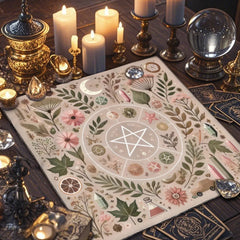 Gothic Decorative Tablecloth Tarot Tablecloth Tarot Enthusiast Astrology Ritual Cloth Polyester Altar Decorative Pad
