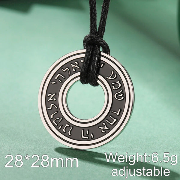 Dawapara Jewish Star of David Hebrew Shema Necklace Judaica Prayer Blessing Holy Pendant Stainless Steel Kabbalah Jewelry