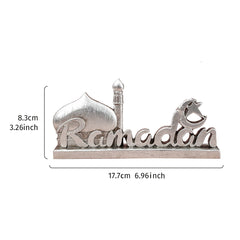 1PC, resin-made antique gold and silver Islamic ramadan decorative item, suitable for gift-giving during Ramadan and Eid al-Adha