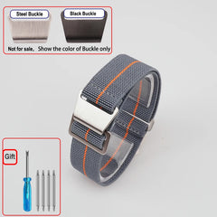 60s French Troops Parachute Bag Elastic Watch Strap 18 20mm 22mm Nylon Watchbands Man's Universal Ballistic Fabric Wristband