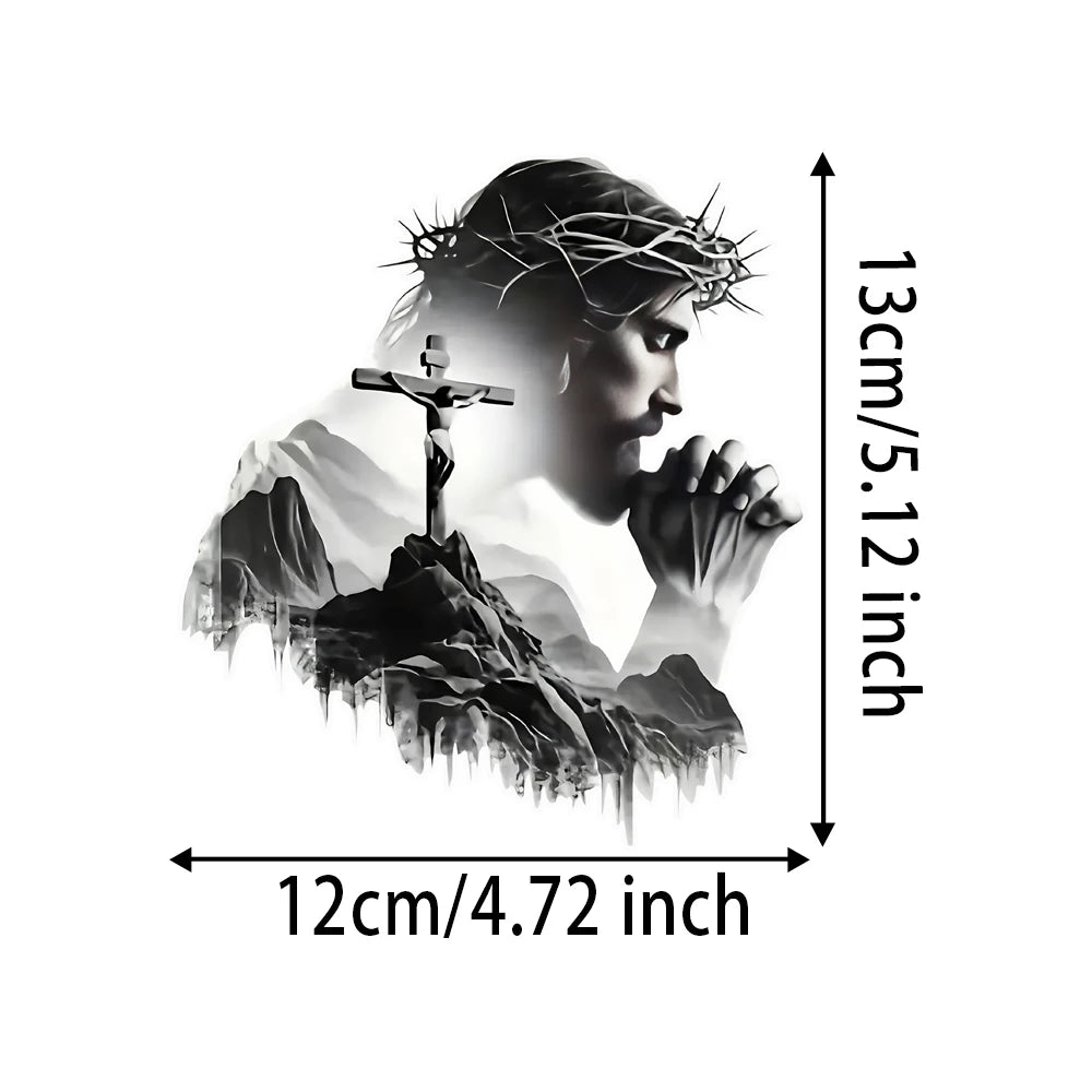 12x13cm Jesus Faith Vinyl Decal - Suitable for Cars, Laptops, Windows and More - Durable Self-Adhesive Sticker for Indoor Use