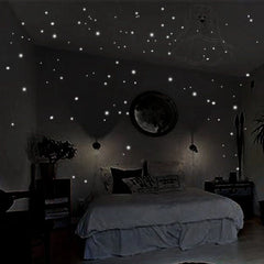 Luminous 3D Shining 407 Luminous Star Point Gypsophila Bar Party Fluorescent wall Decor 
 Environmental Decoration DIY Stickers
