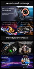 M99 Smartwatch 5G With 2.4inch Amoled Screen 900W Rotating Camera WIFI GPS Position Compass NFC Bluetooth Smart Watch Men Women
