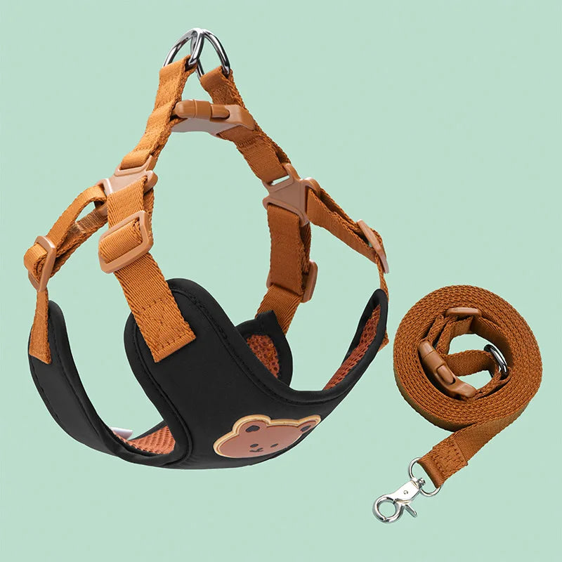 Pet Dog Harness Leash Set Small Medium Dog Cat Vest Breathable Puppy Chest Strap French Bulldog Chihuahua Harness Pet Supplies Pet Shop