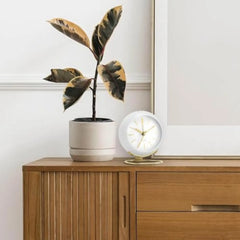 Table Alarm Clocks with Light, Retro Silent Non-Ticking Analog Clock Loud Table Clock for Bedside Office Travel Kids Decoration