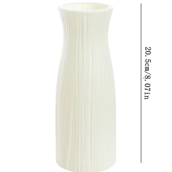 Plastic Vases Concise Imitation Ceramic Flowers Pots Wedding Home Garden Table DIY Gifts Bonsai Festival Party Courtyard Decor