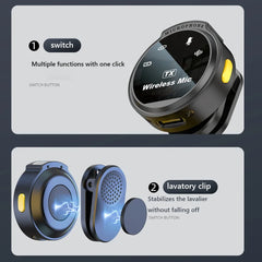 XinMic Wireless Lavalier Lapel Microphone Noise Cancel Live Game Android Mini Mic Type-C Phone Outdoor recording Interview PC
