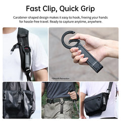 Ulanzi MA30 Carabiner-Mounted Phone Tripod for iPhone 15 14 13 12 Pro/Pro Max Dual-sided Magnet Tripod Desk Mount Phone Handle