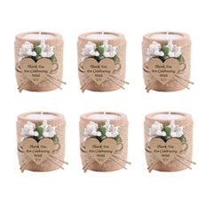 6/12/24PCS Guest Gift Candle for Wedding Wooden Tealight Candle Holders Bridal Shower Thank You Gifts for Baby Shower Home Decor