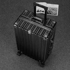 2024 New High-End Aluminum Frame Luggage Bag Thickened Travel Suitcase for Men And Women Students Large Capacity Password Box