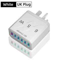 65W 6-Port Fast Charger – QC3.0 Travel Adapter