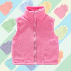 3 to 10 Years Teenager Outwear Waistcoats Sleeveless Jackets Children's Vest For Boy Girl Polar Fleece Baby Kid Vest Warm Winter