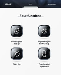 Joyroom 360° Long Arm Car Phone Holder Universal Air Vent GPS Stand Rotating Dashboard Mobile Cell Support For iPhone Samsung