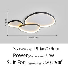 Creative Mango Living Room Lights Modern LED Ceiling Lamp Remote Dimming Bedroom Children's Study Home Decor Ceiling Chandelier