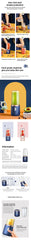 Portable USB Personal Mini Juicer Cup Handheld Travel Blender Single Double Cups for Water Bottles