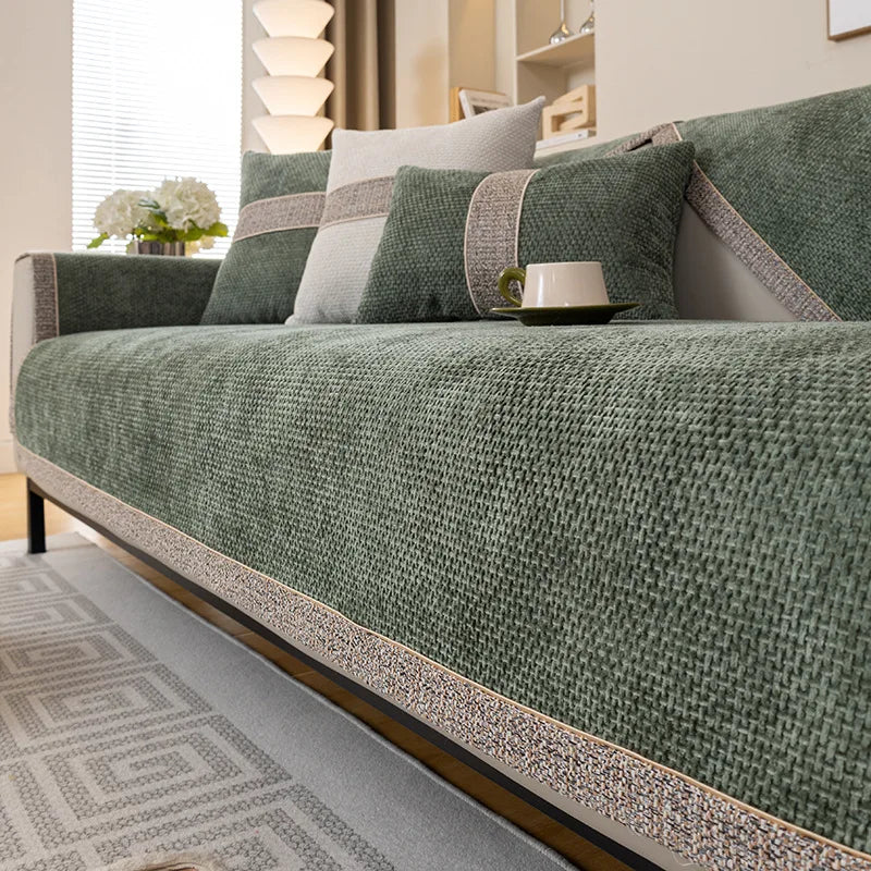 New 2024 Linen Sofa Cushion for All Seasons Universal Non-slip Sofa Cover Towel Cover Backrest Cover Cloth Towel Woven Cotton
