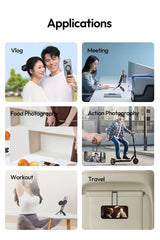 Ulanzi MA38 Mobile Phone Photography Stand Selfie Stick Double Magnetic Overhead Tripod for Samsung Xiaomi Huawei iPhone Vivo