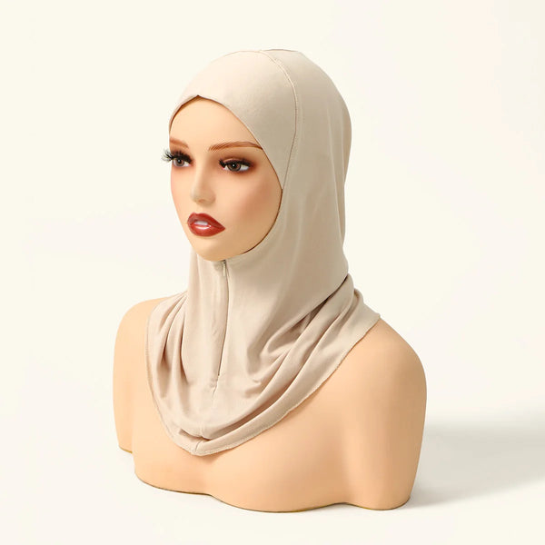 Milk Silk Modal Instant Muslim Hijab Inner Cap With zipper Underscarf Hijab Women Islam Turban Headband Ramadan Headscarf Cap