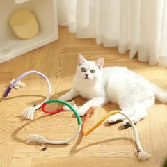 1 Piece Interactive Teeth Grinding Cotton Rope Cat Toy Play Teeth Grinding Daily Interactive Teasing Stick Pet Shop