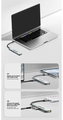 Essager Usb C Hub Usb Type-c to HDMI-compatible Laptop Dock Station For Macbook Pro Air M1 M2 Extensor USB 3.0 Adapter Splitter