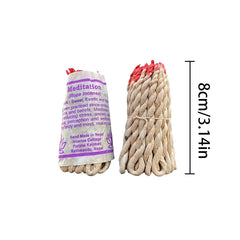 40pcs Handmade Traditional Nepal Rope Incense White Sage Cedar Aromatherapy Burning Rope Fragrance Yoga Meditation Sandalwood