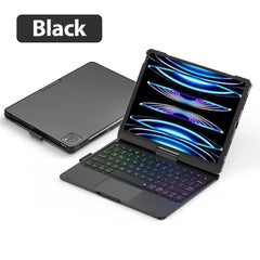 360 Degree Magic Keyboard Case For iPad Air13 11 2024 M2 Pro12.9 11 iPad 10.5 10.2 7/8/9 10th Air4 5 10.9 Backlit Keyboard Funda